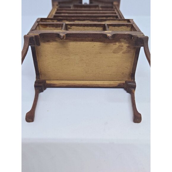 Vtg Artisan Dollhouse Miniature Chippendale Style Highboy Dresser  Cabriole Legs - Picture 5 of 14